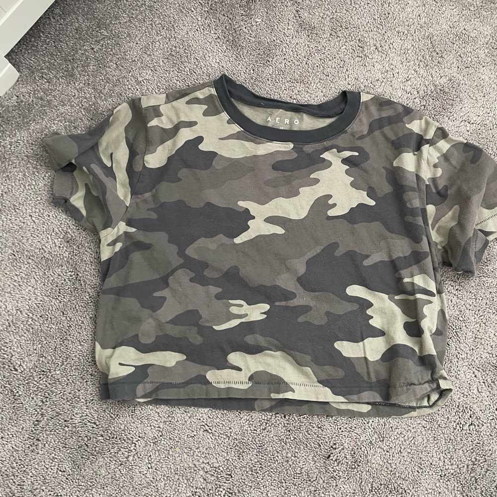 Camo Cropped Tee